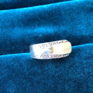 Vintage Handmade Silver Plated Floral Ring